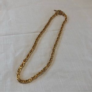 🎁 2 For $20 🎁 Talbots Gold Thick Chain Necklace With Large Circle Clasp Detail